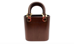 Salvatore Ferragamo Circa 1990s Gancini Wooden Vintage Handbag