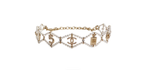 Chanel Pearl Choker Necklace With Iconic Chanel Motifs