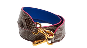 Fendi Snakeskin Two-Toned Blue & Fuschia Bag Strap