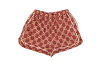 Gucci GG Supreme Silk Burgundy Track Shorts