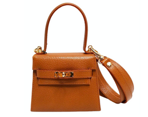 Francesco Rogani Mini Leather Top Handle Crossbody Bag