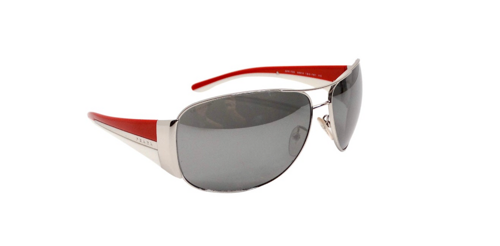 小物 PRADA archive sports sunglasses y2k Prada Y2K Sport Aviator Mirrored Red & White Sunglasses