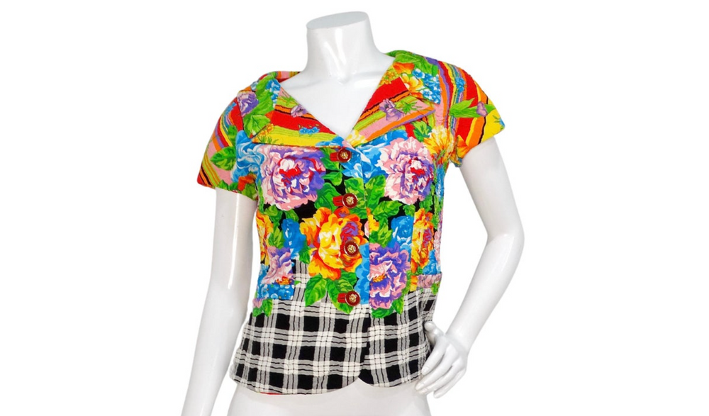 Gianni Versace Versus 1990s Bold Floral Print Top – Vintage by Misty Gianni Versace Versus 1990s Bold Floral Print Top – Vintage by Misty