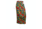 Issey Miyake 1990s Pleats Please Multicolor Pattern Print Maxi Skirt