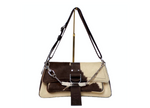 Christian Dior Y2K Brown & Cream Pony Hair Shoulder Bag