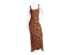 John Galliano Vintage Floral Print Semi-Sheer Maxi Dress