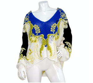 Valentino Arazzo Floral Wool & Cashmere Tunic Sweater