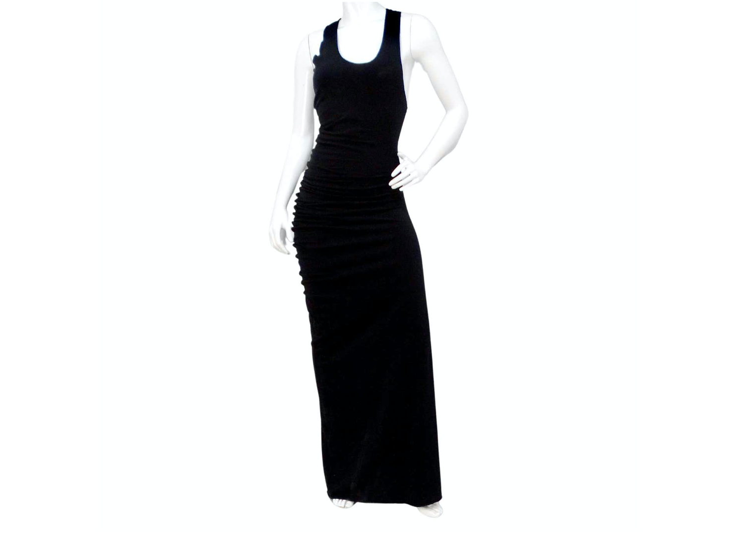 【JEAN PAUL GAULTIER】 BLACK VISCOSE MAXI DRESS Maxi dress Jean Paul Gaultier Black size XL International in