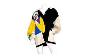 Jean Charles De Castelbajac 1980s Wool Abstract Face Jacket Jean Charles De Castelbajac 1980s Wool Abstract Face Jacket