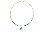 Reversible 14k Yellow & White Gold Swan Pendant Necklace With Freshwater Pearl