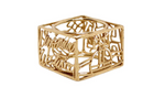 Vivienne Westwood 14k Gold Hollow Cube Orb Ring