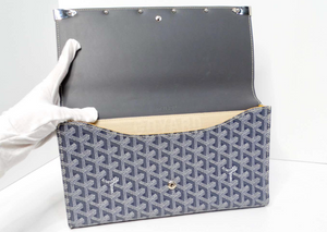 Goyard Monte Carlo Bois Clutch Grey