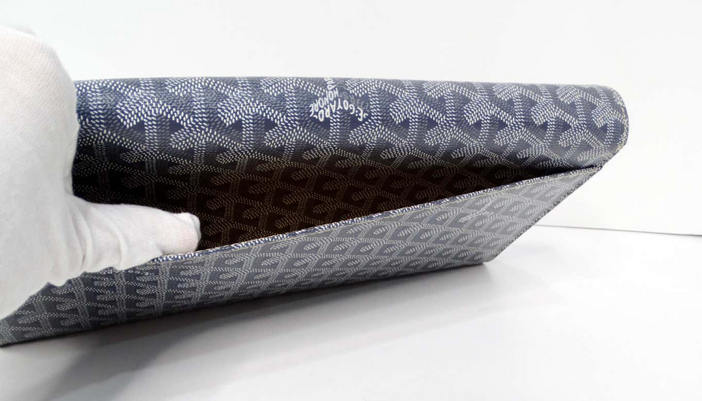 Goyard Monte Carlo Bois Clutch Grey