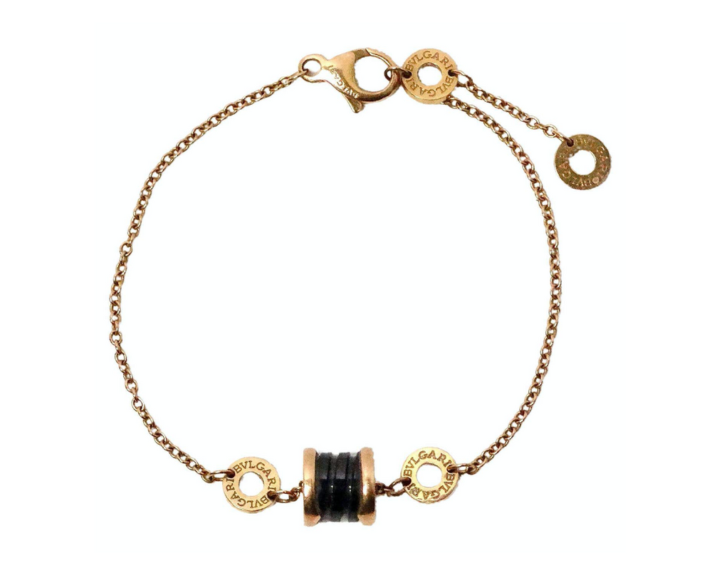 Bulgari B.Zero1 18k Gold & Black Ceramic Bracelet