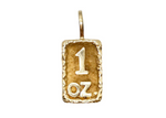 "1 OZ" Rectangular 14k Gold Bar Wax Pattern Pendant