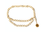 Chanel Circa 1990s Gold-Tone Logo Medallion Chain Belt