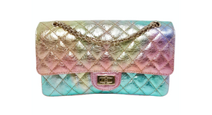 Chanel 2020 Rainbow Metallic Goatskin Small 2.55 Reissue Flap Bag