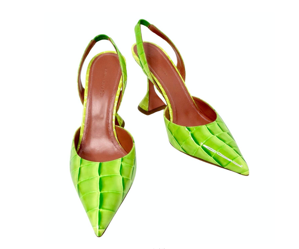 Neon green pumps hot sale