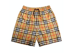 Burberry Children Antique Yellow Plaid Boys' Swim Trunks