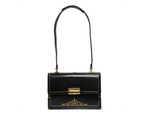 Misuri Custom Italian Black Leather Shoulder Bag