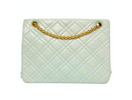 Chanel 1996 Mint Green Lambskin Quilted Tote Shoulder Bag With Coin Purse