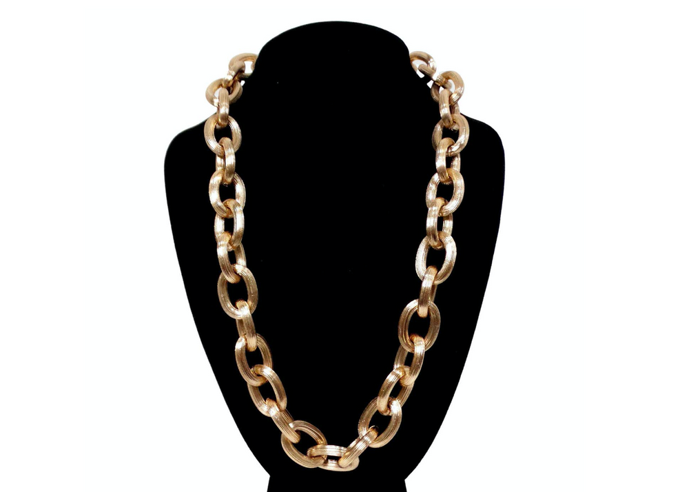 14k Rose Gold-Tone Chunky Chain Link Necklace