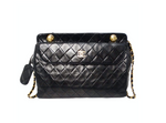 Chanel 1989 Interlocking CC Quilted Shiny Lambskin Pocket Shoulder Bag