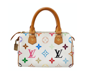 Louis Vuitton x Takashi Murakami Y2K White Multicolor Mini Speedy Handbag