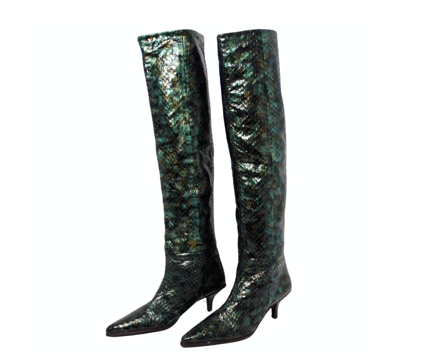 ICONIC Gucci by Tom Ford Black Studded OTK Bondage High Heel