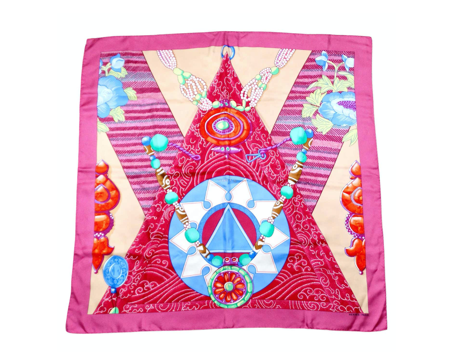 HERMES エルメス カレ90 TIBET II チベット2 スカーフ シルク