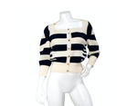 Alexander McQueen Striped Wool & Cashmere Blend Button-Up Sweater