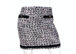 2023 Chanel Black, White & Pink Tweed Mini Skirt