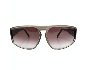 1980s Pierre Cardin Grey & Black Frame Gradient Lens Aviator Sunglasses