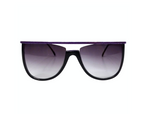 1980s Sanford Hutton Purple & Black Leopard Print Metal Frame Sunglasses