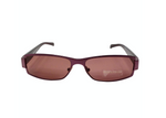 1990s Burberry Purple Check Rectangular Frame Tinted Sunglasses