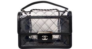 2017 Chanel PVC & Lambskin Quilted Beauty Lock Flap-Bag