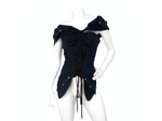 Circa 2003 John Galliano for Christian Dior Boutique Black Beaded Corset Top