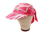 Hermes Pink Stripe Ribbon Motif Silk Scarf Hat