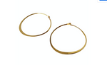 Vintage 18k Gold Plated Skinny Curved Hoop Earrings