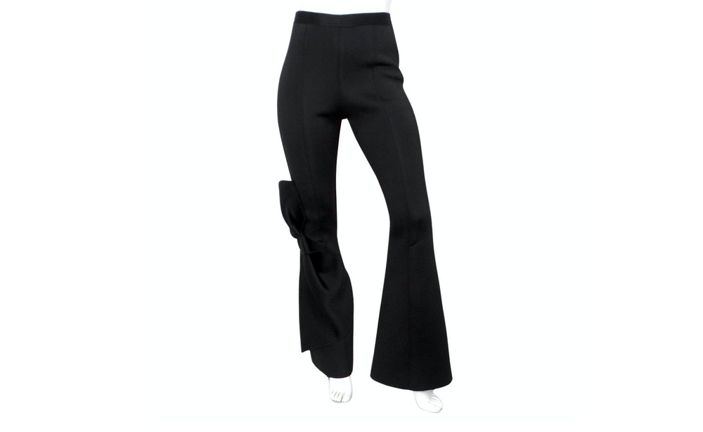 Efrat Kalig Couture Bow Detail Flare Dress Pants