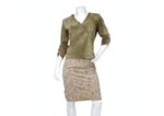1990s Olive Green Suede Wrap Jacket