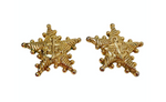 1990s Escada Nautical Anchor Motif Gold Tone Star Clip-On Earrings