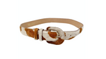 Vintage Worth Spotted Pony Hair Leather Belt