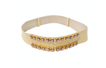 Vintage Judith Leiber Snakeskin Waist Belt With Pink Rhinestone Embellishments
