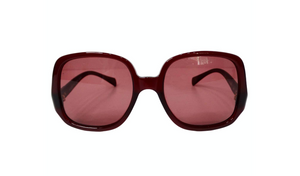 Y2K Chanel Red Oversized Round Tinted Sunglasses