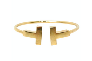 Tiffany & Co 18k Gold T Wire Bracelet