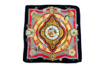 Vintage Hermes Parmi Les Fleurs Compass Print Scarf