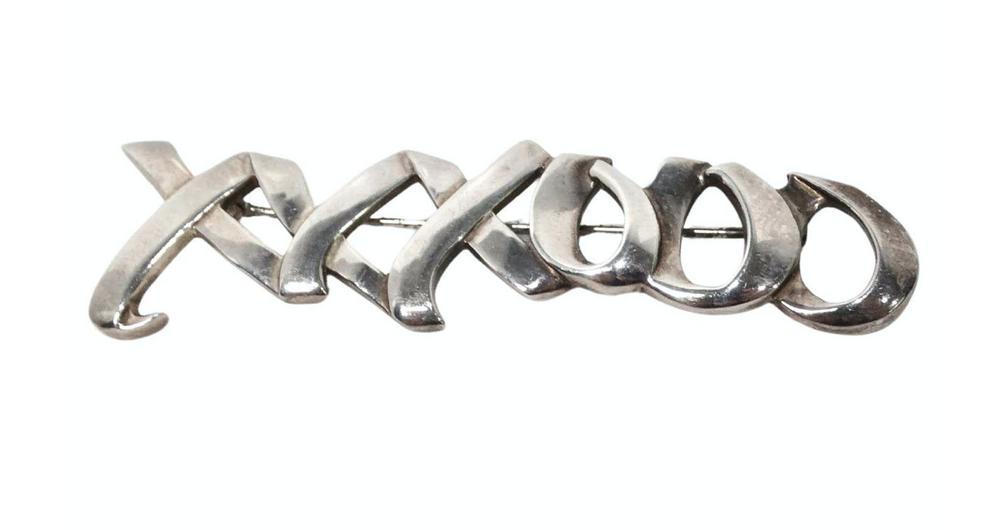 1983 Paloma Picasso for Tiffany & Co. Kisses & Hugs Sterling Silver Brooch