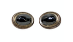 1985 Paloma Picasso for Tiffany & Co. Hematite Sterling Silver Oval Earrings