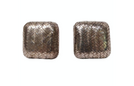 1985 Angela Cummings Sterling Silver Woven Square Earrings